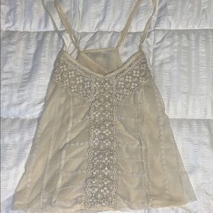 Cream Lace tank top
